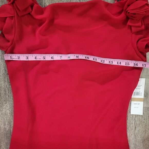 S.L‎ Fashion draped neck with rosettes sz 12p - Picture 12 of 12